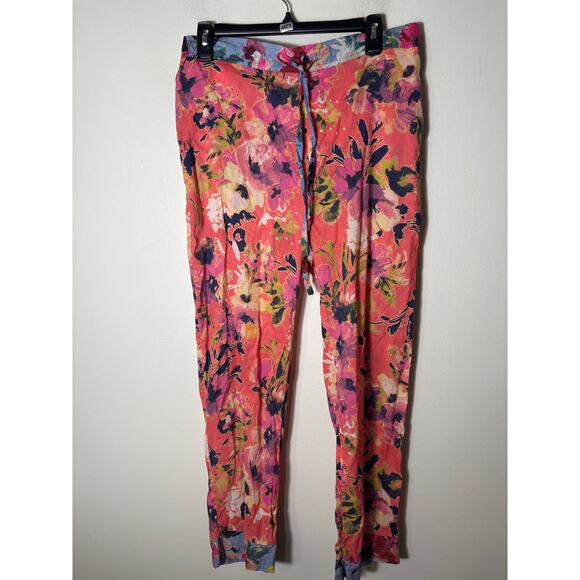 Sundance Pink/Coral/Purple Drawstring Pants Sz S - Picture 1 of 2